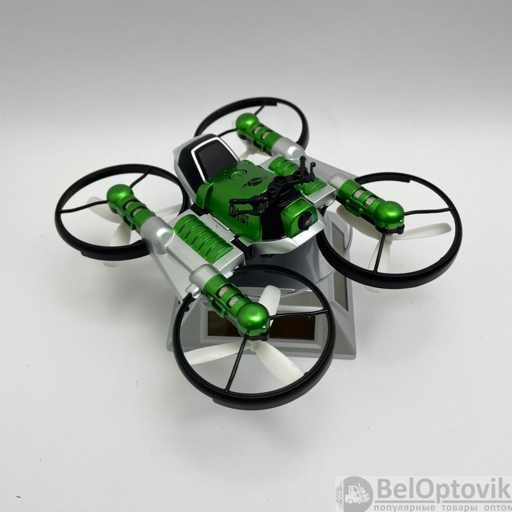 Квадрокоптер-трансформер дрон-мотоцикл на радиоуправлении 2 в 1 Qun Yi Toys, длина 17см, свет, летает/ездит - фото 3 - id-p133809218