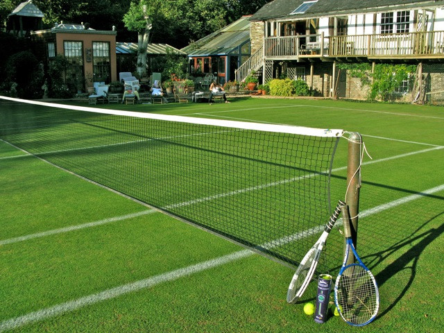 Сетка для большого тенниса лента,трос (2.2мм) - фото 1 - id-p18625281