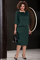 Женский осенний зеленый нарядный большого размера юбочный комплект Avanti Erika 1291 48р.