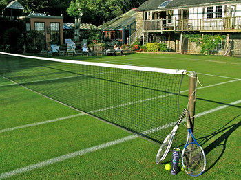 Сетка для большого тенниса,лента,трос (3.2мм)
