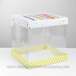 Складная коробка под торт «Поздравляю!», 30 × 30 см