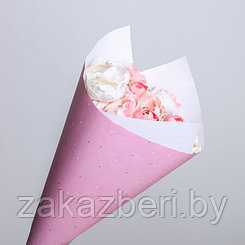 Бумага упаковочная «Цветы», розовый, 70 × 100 см