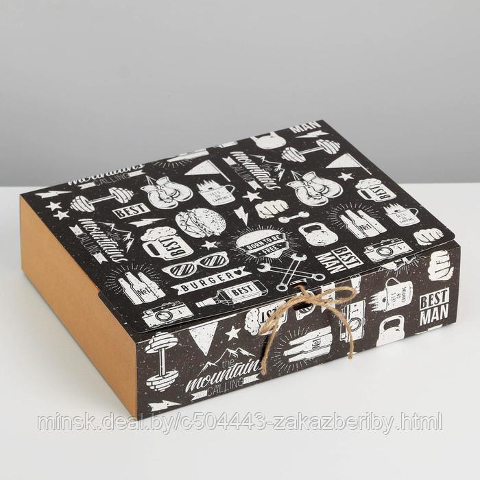 Коробка складная подарочная «Мужская», 31 × 24.5 × 8 см