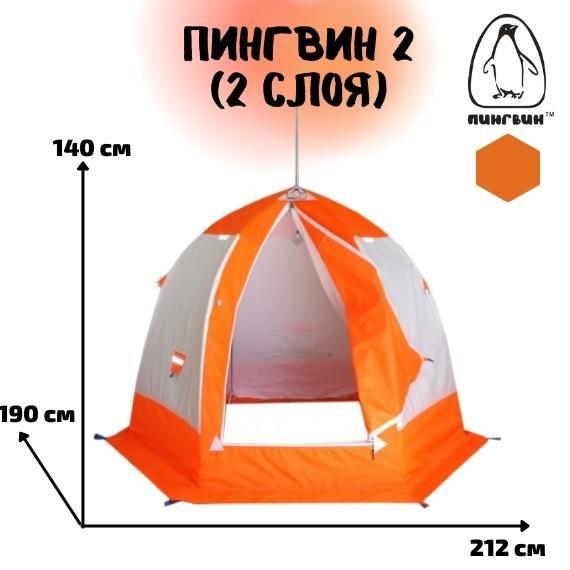 Зимняя палатка ПИНГВИН 2 (2-сл.) - фото 2 - id-p89240636