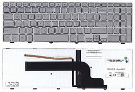Клавиатура для ноутбука Dell Inspiron 15-7000 серебряная, с подсветкой