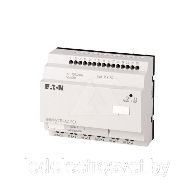 Программируемый логический контроллер EASY719-AC-RCX, 115/240VAC, 12 цифр.вх., 6 рел.вых., таймер - фото 1 - id-p168699288