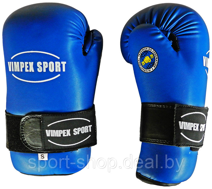 Перчатки накладки Синие Vimpex Sport 1552-2-ITF Размер S, перчатки для тхэквондо, перчатки накладки - фото 1 - id-p168839101
