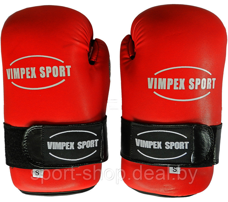 Перчатки накладки Красные Vimpex Sport 1552-2-ITF Размер XS, перчатки для тхэквондо, перчатки накладки - фото 1 - id-p168839222