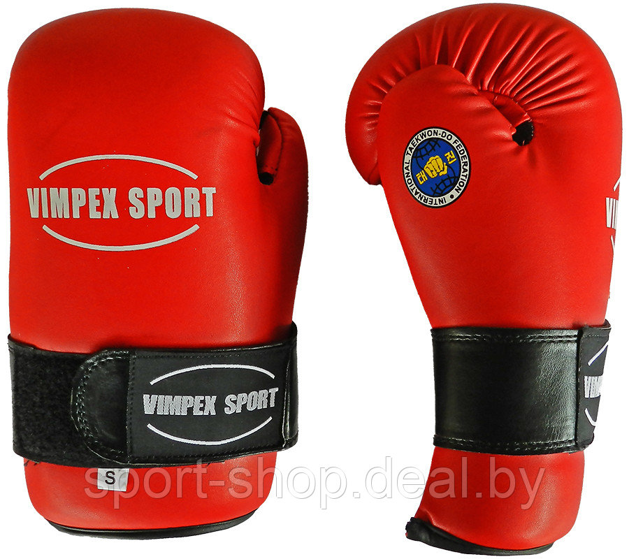 Перчатки накладки Красные Vimpex Sport 1552-2-ITF Размер S, перчатки для тхэквондо, перчатки накладки - фото 2 - id-p168839281
