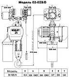 Таль электрическая цепная передвижная OCALIFT 02-01S 2т 3м 380в, фото 4