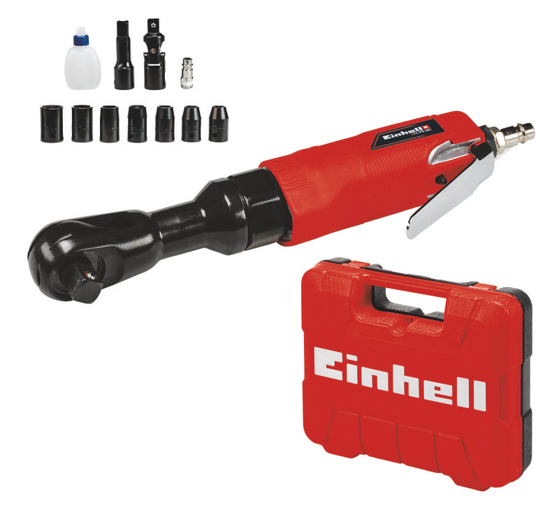 Гайковерт пневматический Einhell TC-PR 68 (1/4", 6.3 Bar, 114 l/m, 68 Нм, 160 об/мин, 9 насадок, кейс)