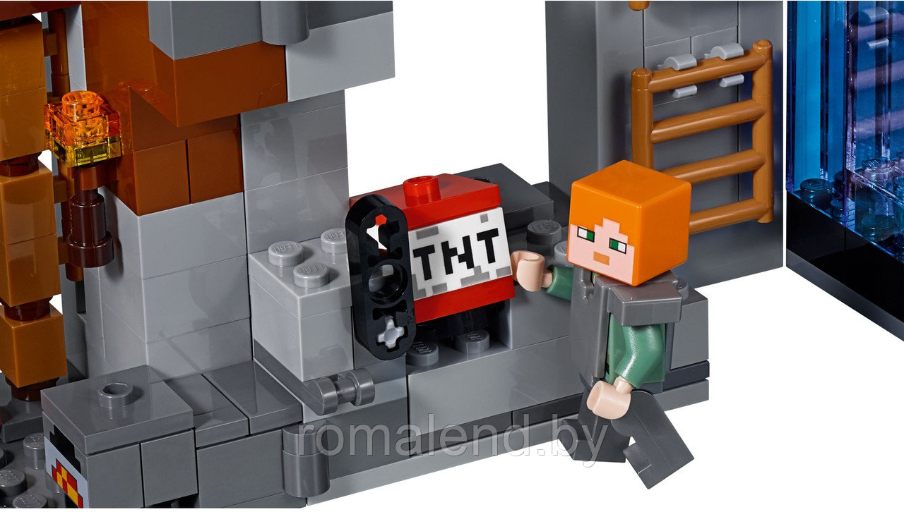 Детский конструктор JLB Minecraft 3D90 Приключения в шахтах - фото 7 - id-p168845058