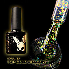 Top GOLD Dragon/Золотой дракон Глянцевый топ без липкого слоя со слюдой TGL-17, 10 мл