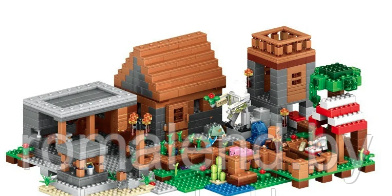 Детский конструктор Minecraft LB600 Деревня в лесу - фото 2 - id-p168847232