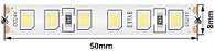 Лента светодиодная Byled Standart 2835, 120 LED/м, 9,6 Вт/м, 12В , IP20, Цвет: