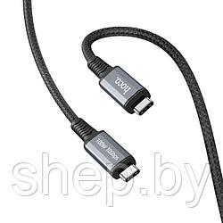 Кабель Hoco US01 Type-C to Type-C USB3.1 GEN2 1,2 м цвет:черный