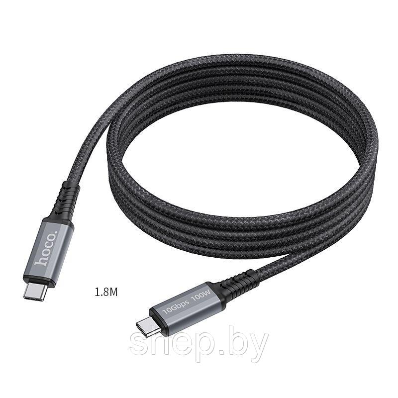 Кабель Hoco US01 Type-C to Type-C USB3.1 GEN2 1,8 м цвет:черный - фото 2 - id-p168862960