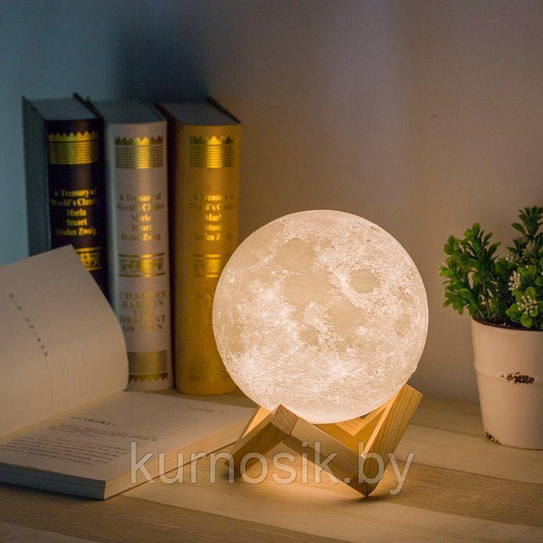 Ночник светильник 3D Луна18 см на подставке - фото 5 - id-p168863718