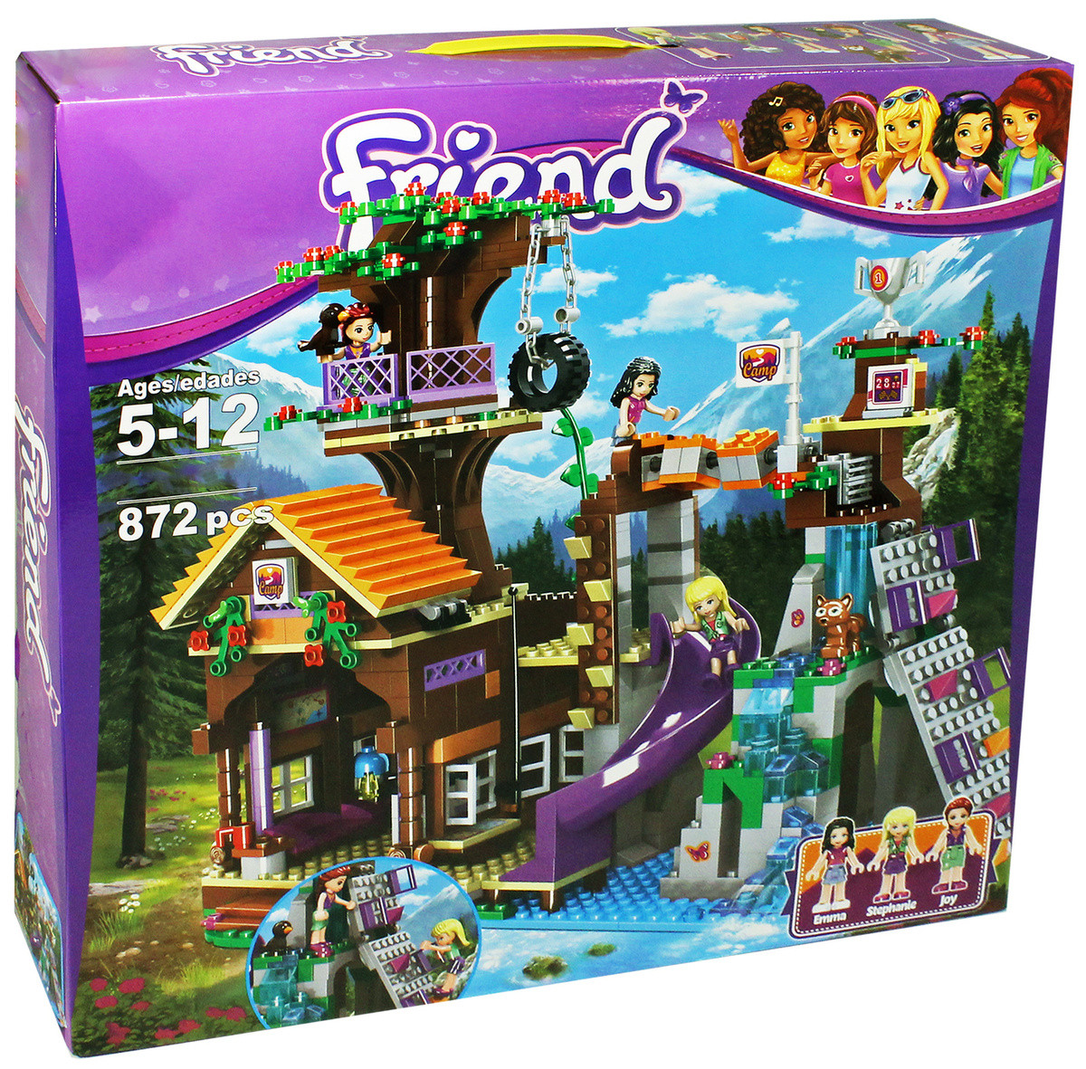 Конструктор Friend Френдс Спортивный лагерь: дом на дереве 872 деталей