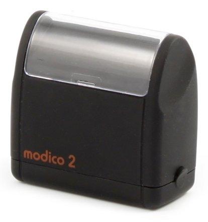 Штамп красконаполненный Modico M-series Modico 2, размер оттиска штампа 37*11 мм, корпус черный - фото 1 - id-p168866898