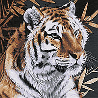 Алмазная мозаика на подставке 21х25 см. Тигр