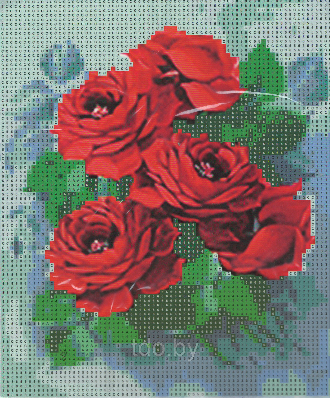 Алмазная мозаика на подставке 21х25 см. Изысканные розы - фото 2 - id-p168878738