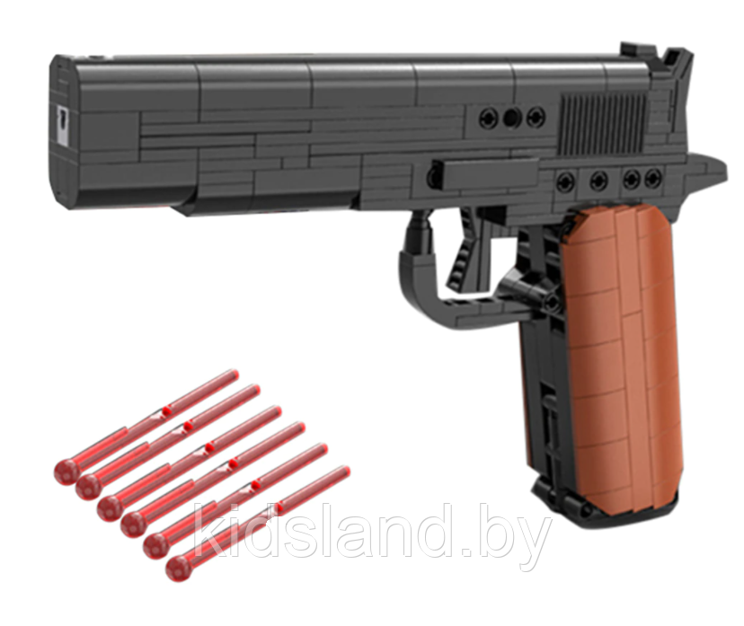 Конструктор пистолет Cada Block Gun Series: пистолет M1911, 332 детали, арт C81012W - фото 6 - id-p168880054