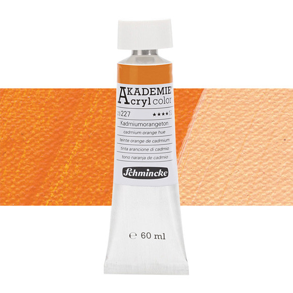 Акриловая краска Akademie 60 мл, цвет cadmium orange hue №227 - фото 1 - id-p168880896