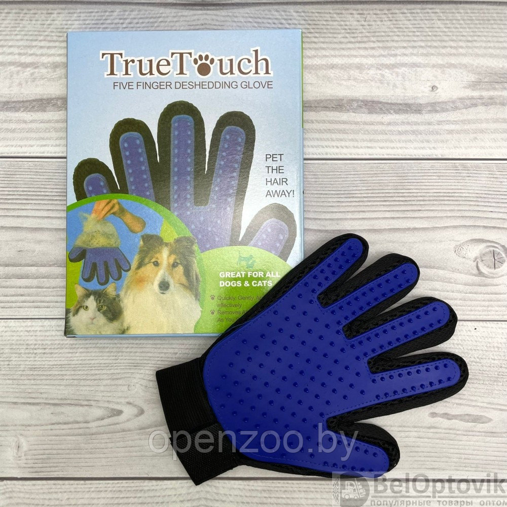 Перчатка для вычесывания шерсти домашних животных True Touch Classic - фото 2 - id-p76965690