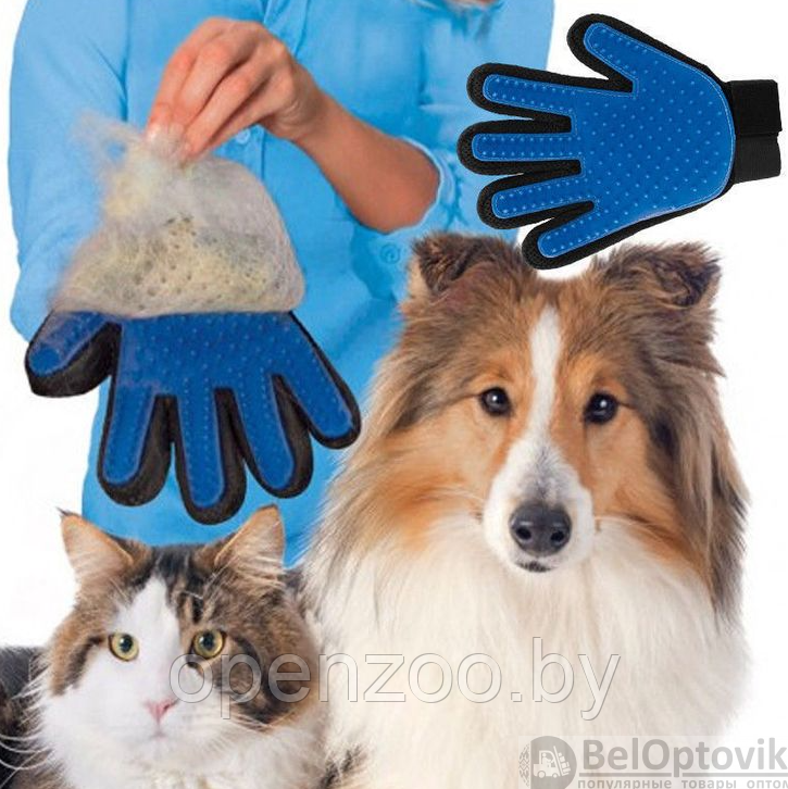 Перчатка для вычесывания шерсти домашних животных True Touch Classic - фото 9 - id-p76965690