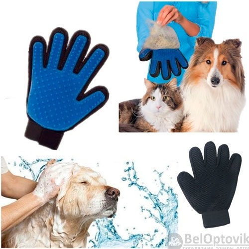 Перчатка для вычесывания шерсти домашних животных True Touch Без коробки (Уценка) - фото 10 - id-p141240904