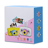 Детский Фотоаппарат Зайчик с ушками розовый / Детский фотоаппарат игрушка, фото 4