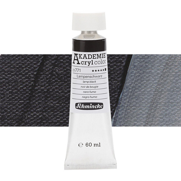 Акриловая краска Akademie 60 мл, цвет  lamp black №771