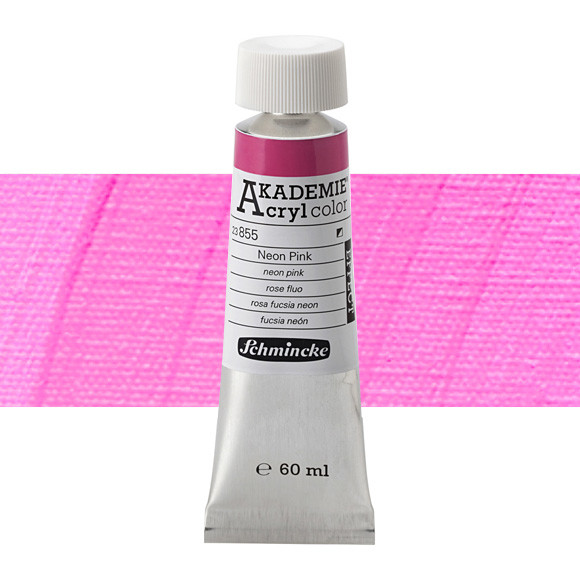 Акриловая краска Akademie 60 мл, цвет neon pink №855 - фото 1 - id-p168884048