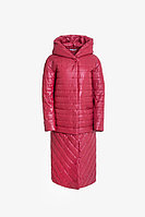 Женское осеннее красное пальто Elema 5-10731-1-170 рябина 40р.