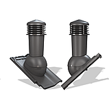 Вентиляционный выход неизолированный Wirplast WiroVent Tile PLUS 125 (K97) для керамической черепицы, для ЦПЧ, фото 7