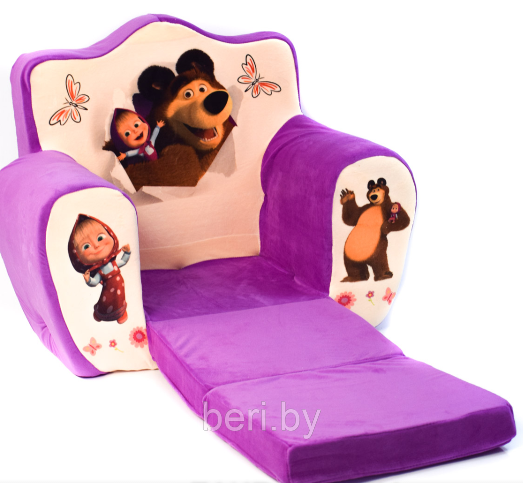 Детское кресло мягкое раскладное детское, кресло-кровать, раскладушка детская, разные цвета - фото 3 - id-p168910361