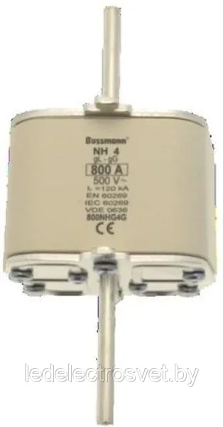 Вставка плавкая NH, 800A, 500VAC, размер 4, тип gG, с одиночным индикатором - фото 1 - id-p168706141