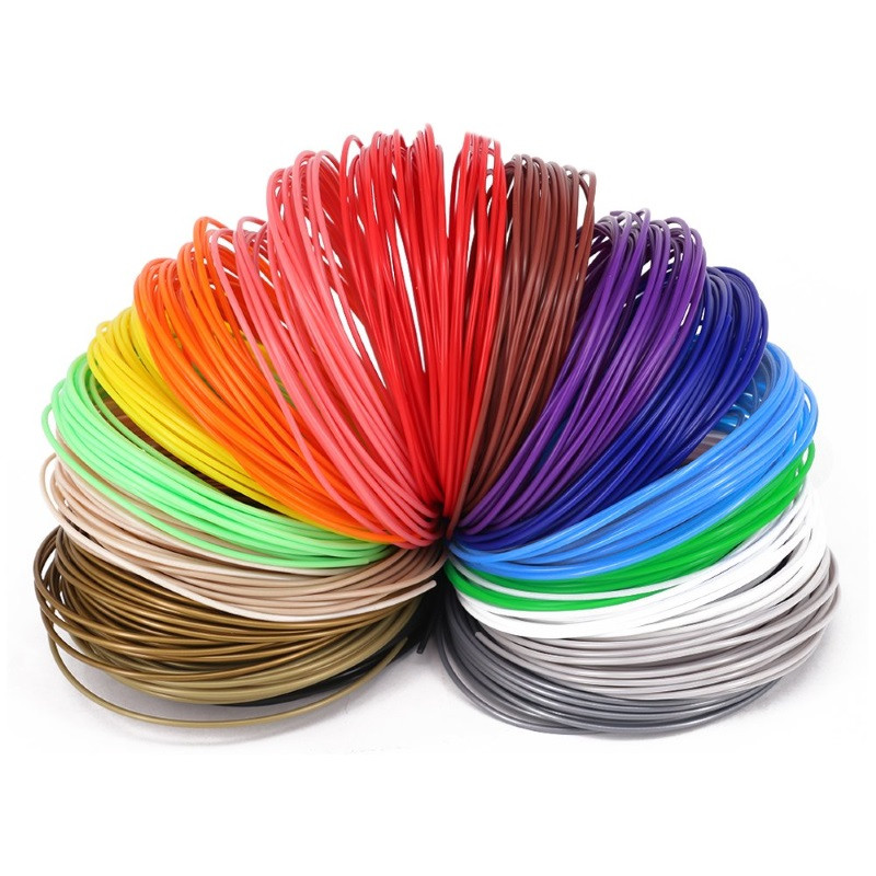 PLA пластик для 3D ручек 100 метров (10 цветов по 10 метров) - фото 2 - id-p168919173