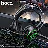 Наушники Hoco ESD06 полноразмерные игровые с микрофоном (2 м.,USB+3,5 мм, переходник 2*3,5мм) цвет: чёрный, фото 4