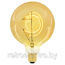 Ретро лампа светодиодная. Золотистая колба. Филамент в форме месяца LED-SF02-5W-SOHO-E27-CW GOLDEN GLS77GO, фото 3