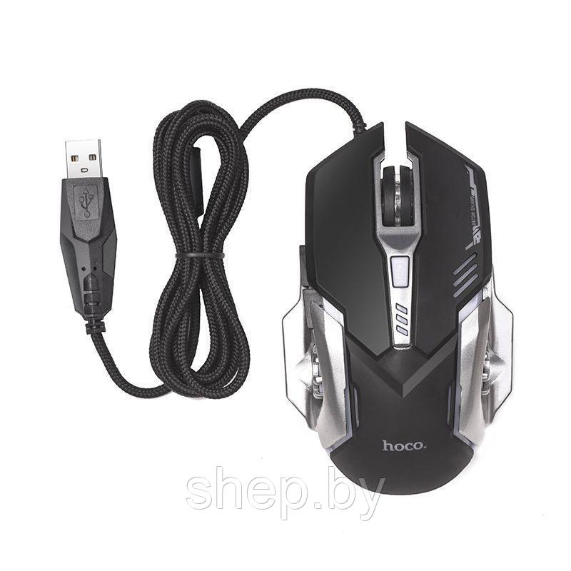 Набор игровой клавиатура+мышь Hoco GM12 с подсветкой, цвет: черный - фото 5 - id-p168922889