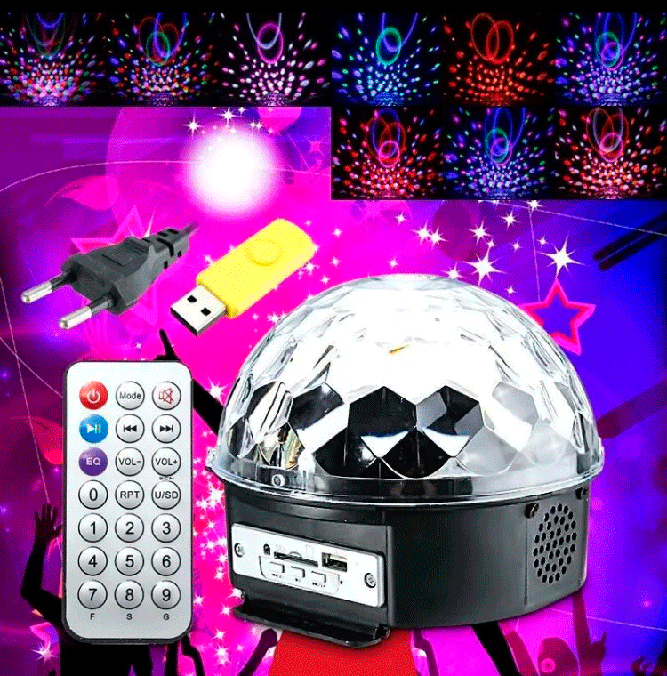 Диско-шар LED Magic Ball Light с bluetooth - фото 1 - id-p168923666