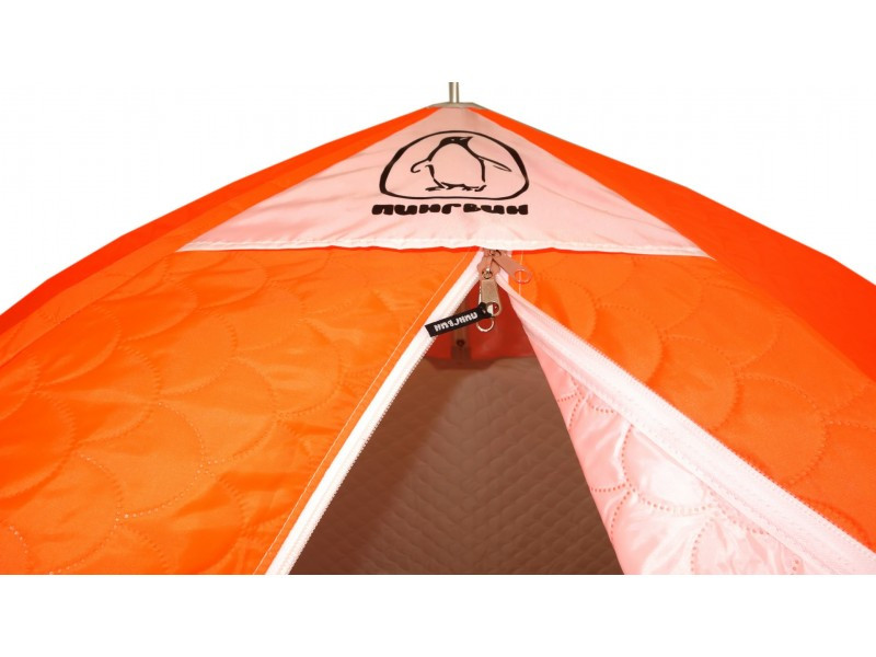 Зимняя палатка ПИНГВИН 2 Термолайт (бело-оранжевая) - фото 4 - id-p168914006