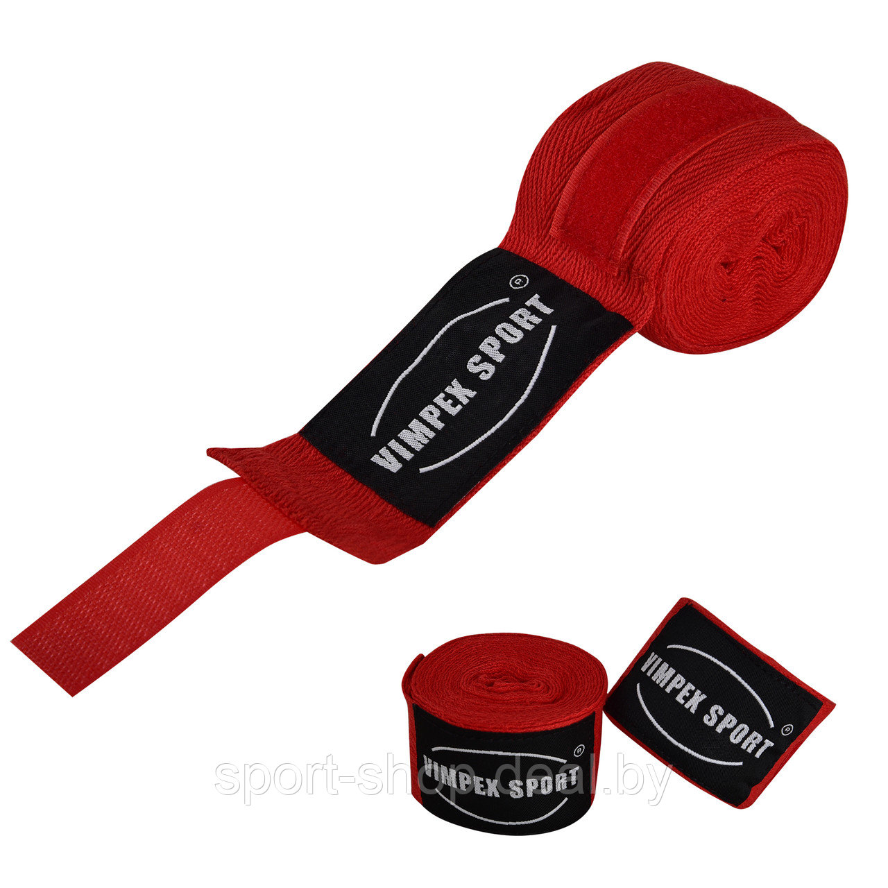 Боксерский бинт Красный (4,8 м.) Vimpex Sport 4410, бинт для бокса, боксерские бинты, бинт красный - фото 1 - id-p168925746