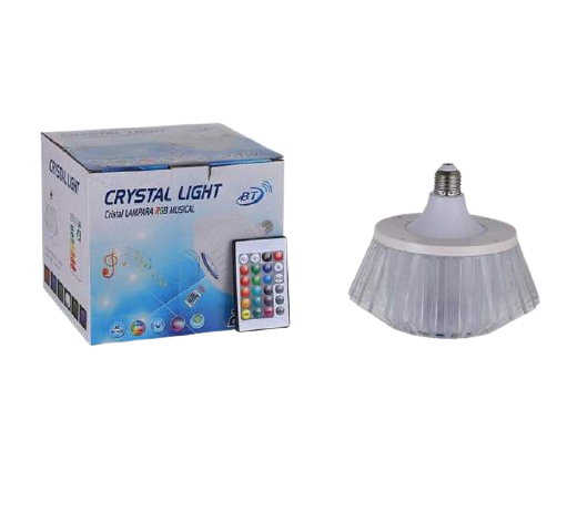 Светодиодная музыкальная RGB лампа в виде кристалла с Bluetooth, с пультом