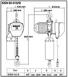 Таль электрическая стационарная OCALIFT 03-01S 3т 9м скоростная 380В на крюке, фото 2