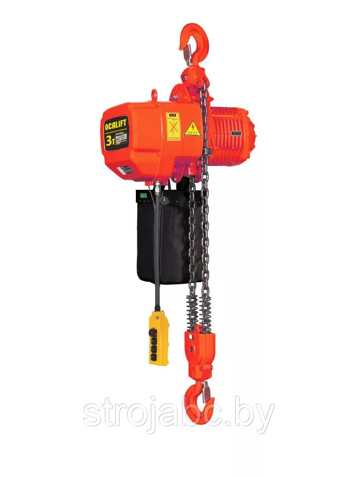 Таль электрическая стационарная OCALIFT 03-02S 3т 4,5м скоростная 380В на крюке