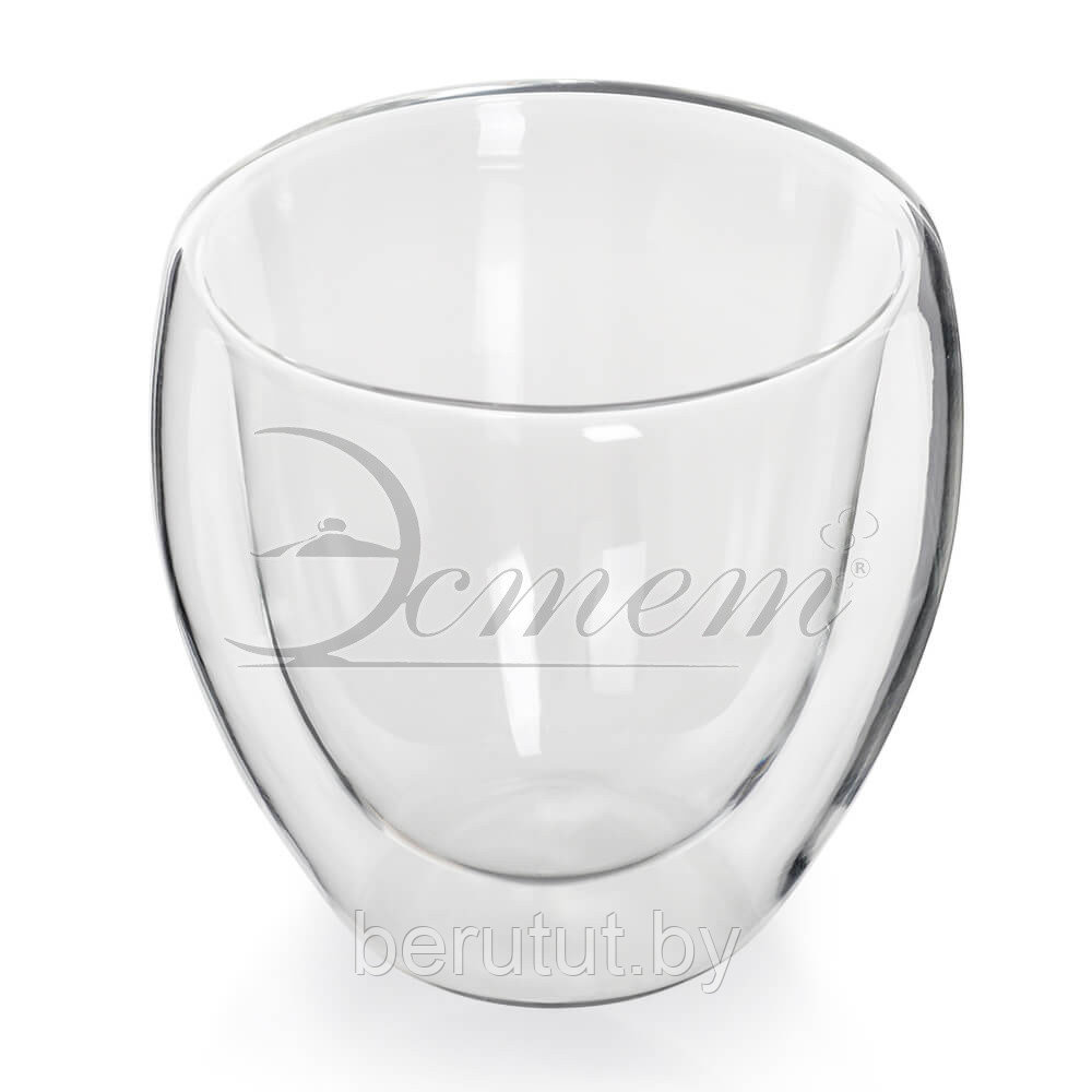 Стакан с двойными стенками ЭСТЕТ термостойкое стекло 500мл