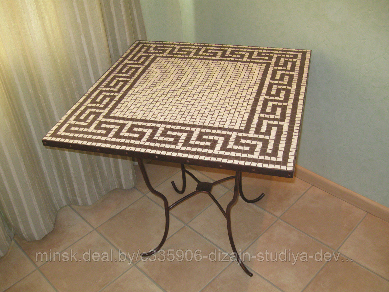 Мозаичный обеденный стол "Греческий_2", фото 1
